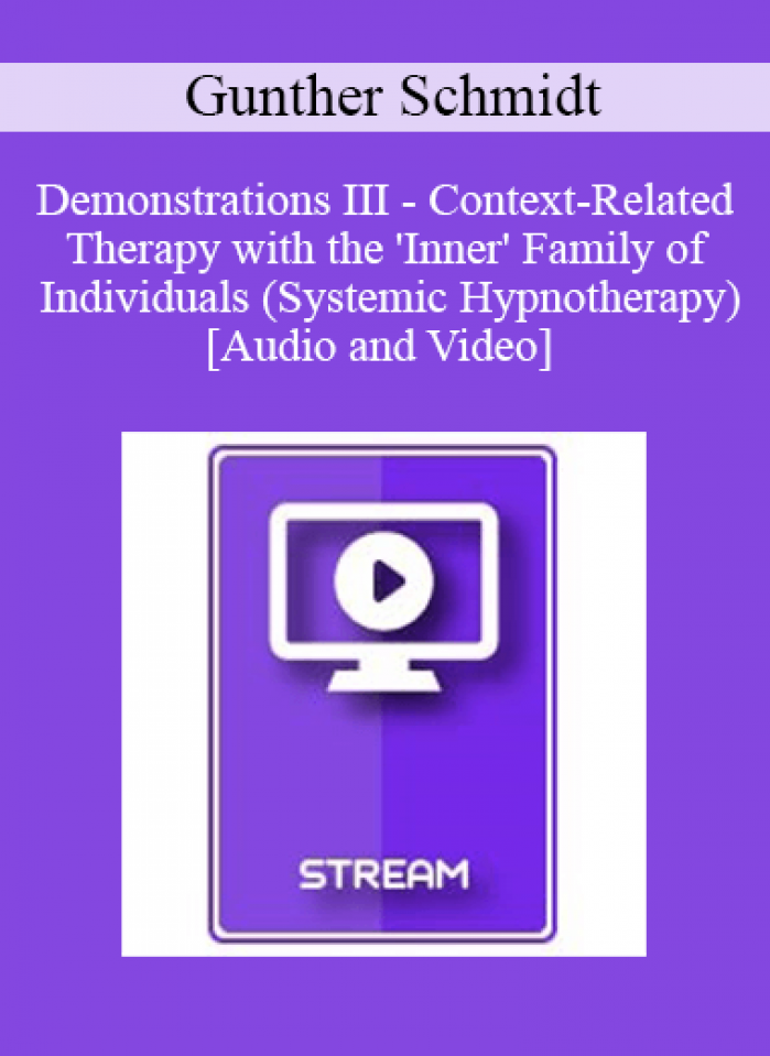 IC92 Workshop 41b - Demonstrations III - Context-Related Therapy with the 'Inner' Family of Individuals (Systemic Hypnotherapy) - Gunther Schmidt